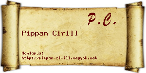 Pippan Cirill névjegykártya